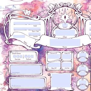 Form Fillable Astralsea Character Sheets Etsy Canada