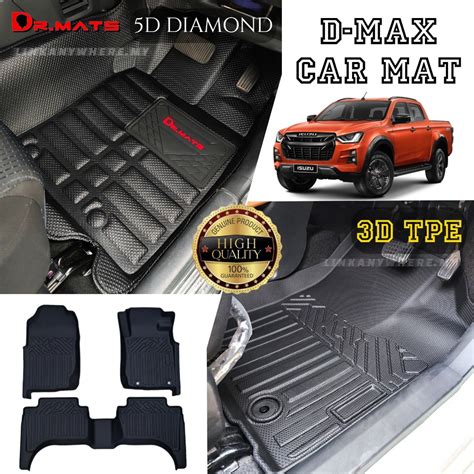 5D DIAMOND DR MATS Carpet For ISUZU DMAX D MAX 2013 2023 3D Carpet TPE