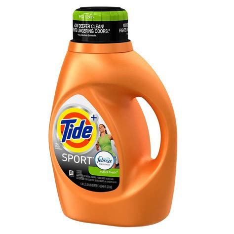 Tide 46 Oz Active Fresh Liquid Laundry Detergent With Febreze 24 Loads 003700087499 The