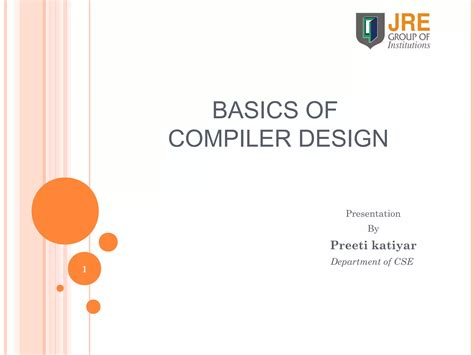 basics of compiler design | PPT