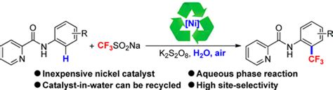 Nickel Ii Catalyzed Site Selective Ch Bond Trifluoromethylation Of