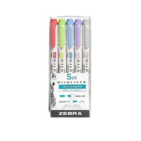 Zebra Pen Mildliner Double Ended Highlighter Set Broad And Fine Point