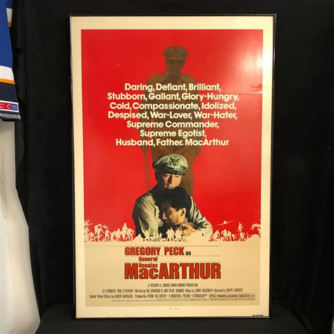 ORIGINAL MacARTHUR FRAMED MOVIE POSTER