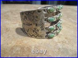 Rare Old Fred Harvey Era Zuni Navajo Sterling Cerrillos Turquoise