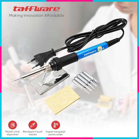 Taffware Solder Iron Adjustable Temperature W With Tips Solder