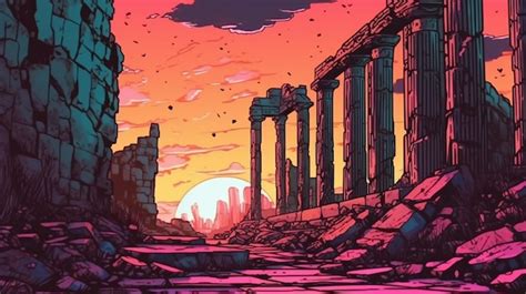 Premium Ai Image Ancient Ruins Exploration Fantasy Concept