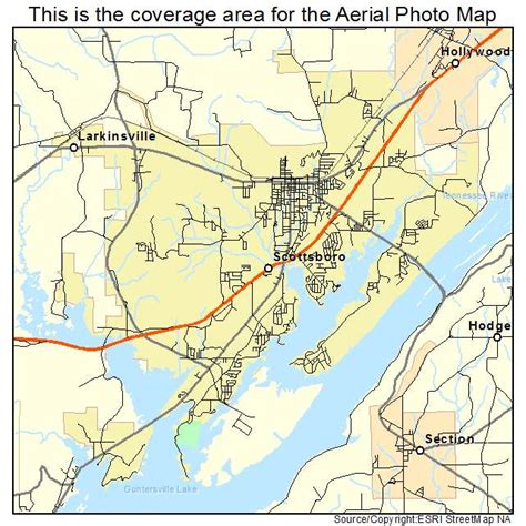 Aerial Photography Map of Scottsboro, AL Alabama