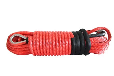 Free Shipping Red 12mm 30m Synthetic Winch Rope 12mm Rope For ATV Winch