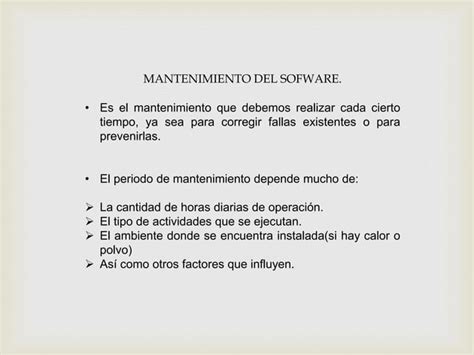 Plan De Mantenimiento Para Sofware Y Hadware Ppt