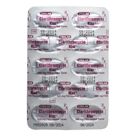 Klaz Clarithromycin 500mg 1 Tablet Prescription Required Watsons