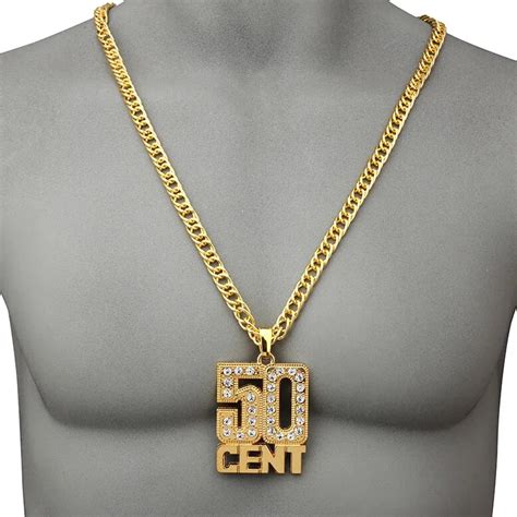 Cheap Hiphop Silver Gold 50 Cent Pendant Chain Buy 50 Cent Pendant