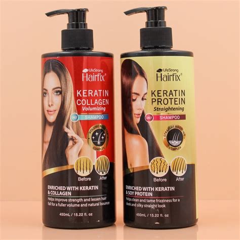 Lifestrong Hairfix Keratin Collagen Protein Shampoo Conditioner