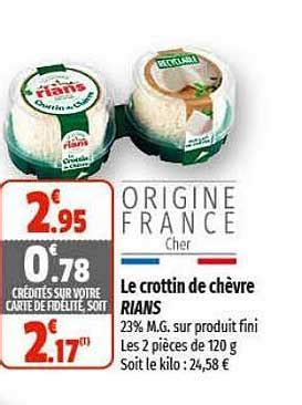 Offre Le Crottin De Ch Vre Rians Chez Coccimarket