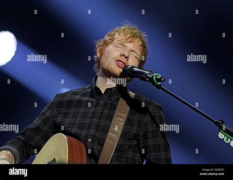 Ed Sheeran performing live on stage at Manchester Arena Featuring: Ed ...