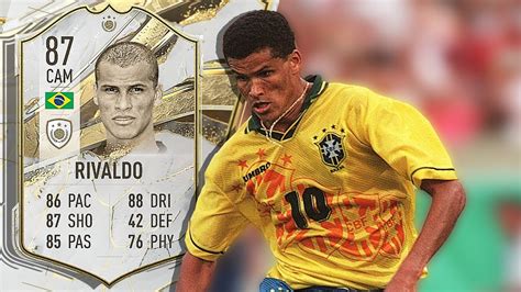 87 Base Icon Rivaldo Player Review Fifa 23 Youtube