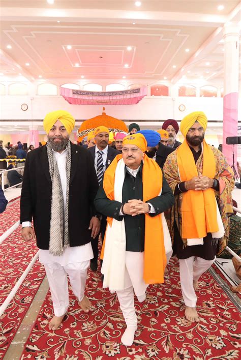 Bjp National President Shri Jp Nadda Offered Prayers At Gurudwara