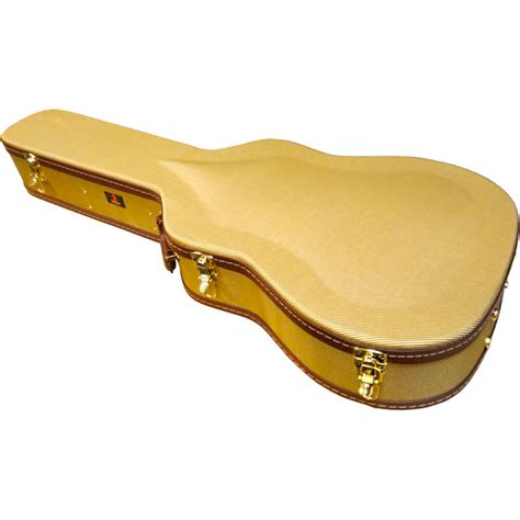 Torque Wooden Archtop Classical Guitar Case In Tweed Finish