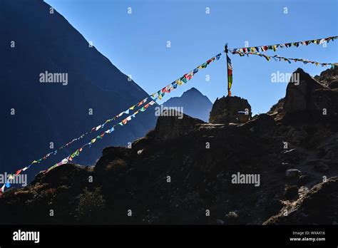 Prayer flags in Nepal Stock Photo - Alamy