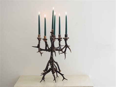 Real Antler Candle Holder For Rustic Home Etsy Antler Candle Holder Antler Candle Rustic House