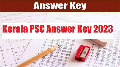 Kerala Psc Answer Key Out For Junior Lab Assistant Keralapsc Gov