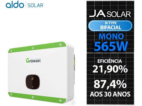 Gerador De Energia Solar Growatt Sem Estrutura Aldo Solar On Grid Gf