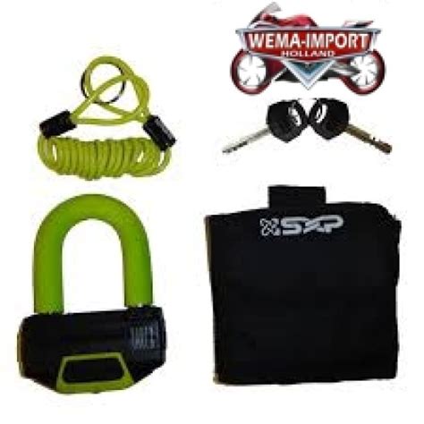 Schijfremslot SXP EV Disc Lock Fluor Geel ART4 102 Van Wema Import Nl