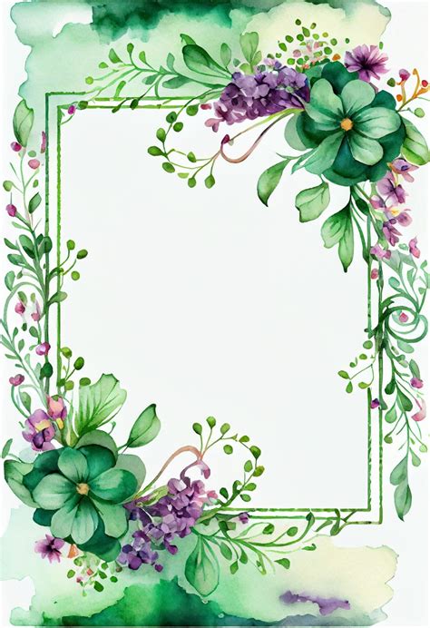 Free Watercolor Flower Frame