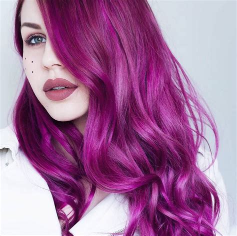 15 Purple Hairdos That Will Have You Running To The Salon Crazy Hair Fire Hair Long Hair Styles