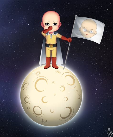 Artstation Saitama On The Moon