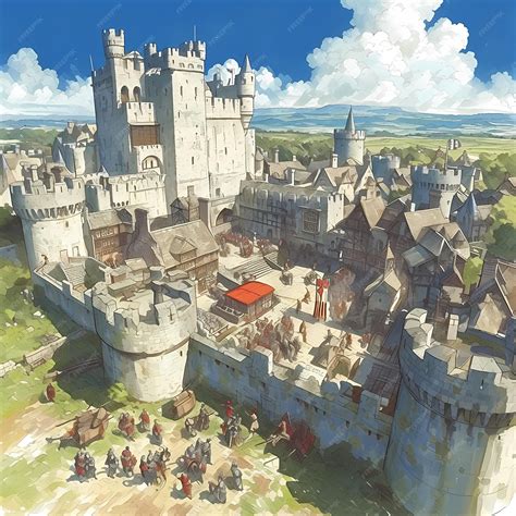 Premium Photo | Explosive Siege Medieval Castle Under Attack