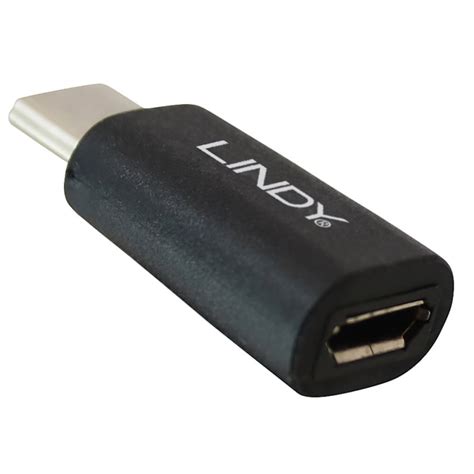 USB 2 0 Adapter Type C Male To Micro B Female From LINDY UK