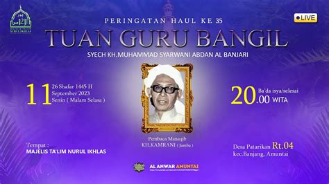 Peringatan Haul Ke Tuan Guru Bangil Kh Muhammad Syarwani Abdan Al