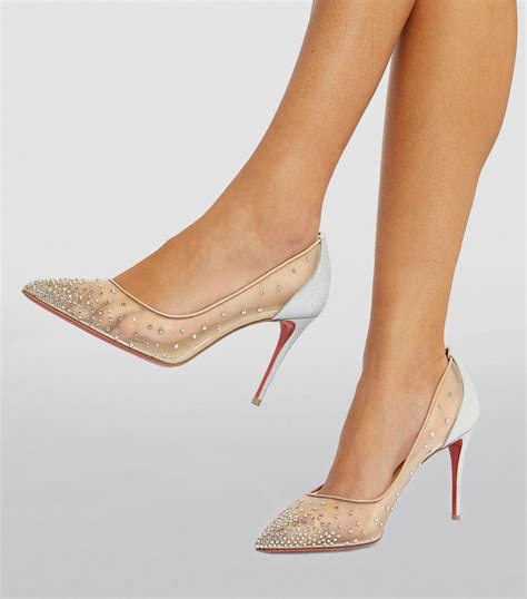 Christian Louboutin Follies Mesh Strass Pumps 85 Harrods Us