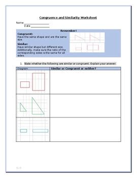 Similarity And Congruence Worksheet By High Level Mathematics TPT