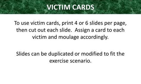 Ppt Victim Cards Powerpoint Presentation Free Download Id 2994824