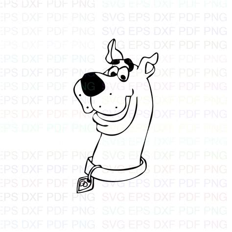 Scooby Doo Face Svg Dxf Eps Pdf Png Cricut Cutting File Etsy