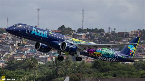 Azul Airlines Erj E Climbing From Rwy Sbrf Recife Br Flickr