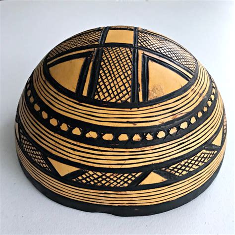 Hand-carved African Gourd Calabash Bowl | Afrilege