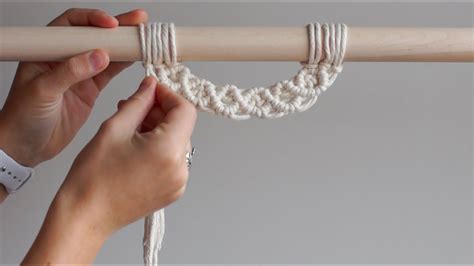 DIY Macrame Wall Hanging Layering Your Work Semi Circle Pattern