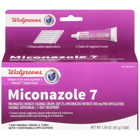 Walgreens Miconazole 7 Vaginal Antifungal Cream Walgreens