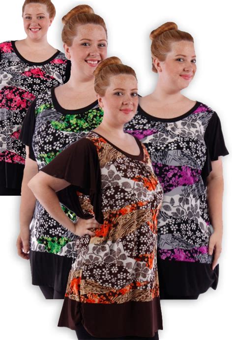 Sold Out Pretty Black Pink Gray Green Slinky Print Plus Size Tops X