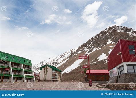 Los Penitentes Ski Center with Andes Snowy Mountains Behind, and No ...