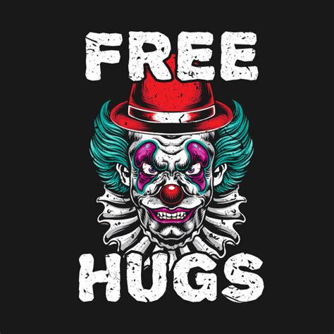 Horror Clown Scary Halloween Costume Free Hugs Horror Long Sleeve T