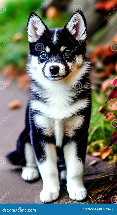 Alaskan Klee Kai Illustration Artificial Intelligence Artwork Generated