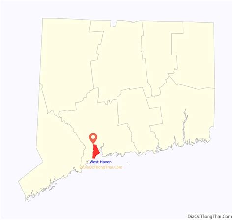 Map of West Haven city, Connecticut - Thong Thai Real