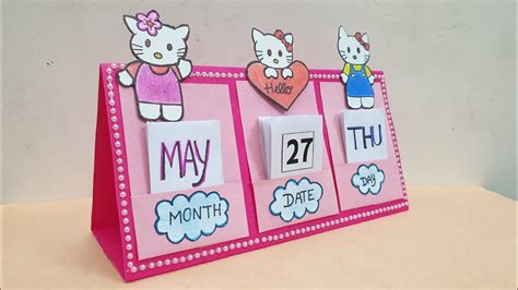 Origami Calendar Easy Paper Crafts Paper Desk Calendar 5 Minutes