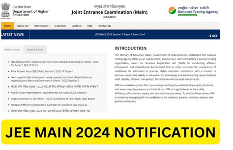 Jee Main Exam Date Application Form Eligibility And Fees 2024