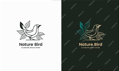 Premium Vector Minimalist Bird Logo Design Inspiration Bird And Leaf