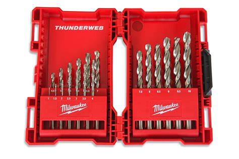 Metall Bohrer Set HSS G 19 Teilig THUNDERWEB Von Milwaukee