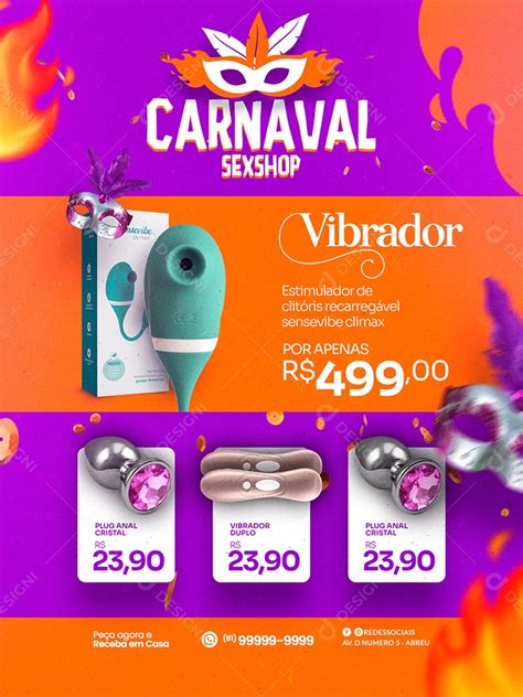 Encarte Carnaval Sexshop Social Media Psd Editável [download] Designi